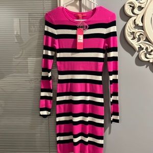 Lilly Pulitzer Adeen Sweater Dress in Mandevilla Pink
